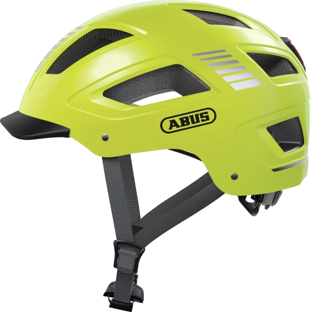 Waterproof bike shoulder pads-Abus Hyban 2.0 City Helmet - Signal Yellow