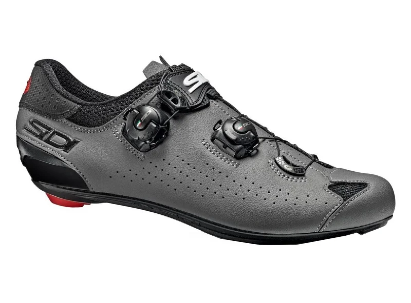 Thermal cycling raincoat-Sidi Genius 10 Road Shoe - Black-Gray