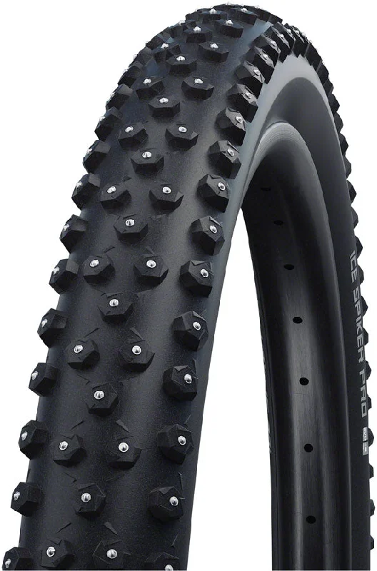 Windproof bike helmet liner-Schwalbe Ice Spiker Pro Tire - 29 x 2.25 Clincher Wire BLK Performance RaceGuard Winter 402 Studs