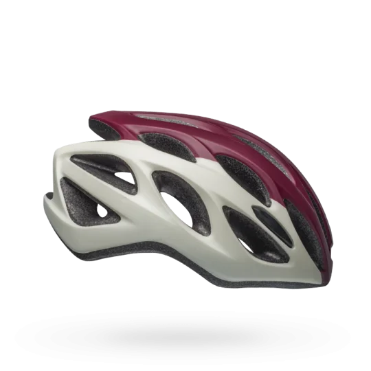 Windproof cycling headband-Bell Tempo Road Helmet - Womens - Virago Matt Maroon-Slate-Sand - 2019