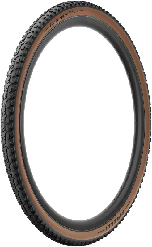 Padded bike knee guards-Pirelli Cinturato Gravel M Tire - 650b x 50 Tubeless Folding Classic Tan