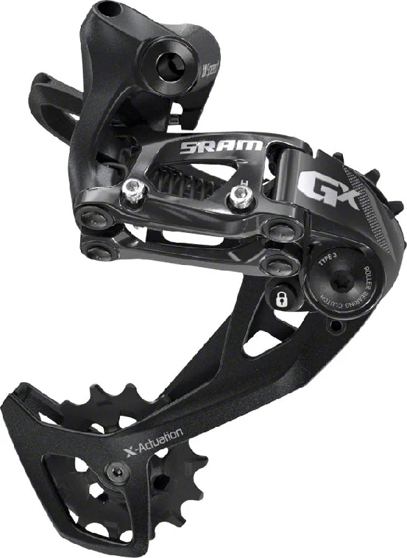 Adjustable cycling cap-Sram Rear Derailleur GX 2X11-Speed Medium Cage Black