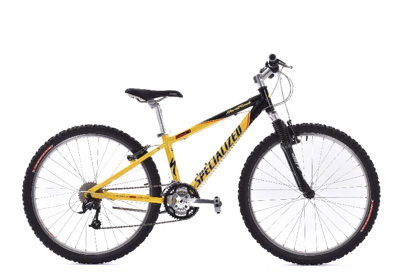 Windproof MTB jersey-USED Specialized Hard Rock XS 13" Hardtail Mountain Bike Black/Yellow Aluminum 26" Wheels