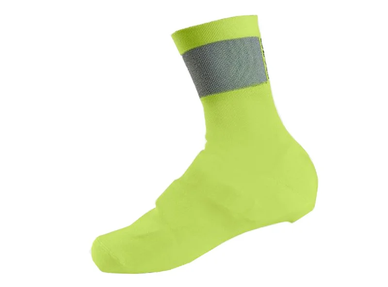 Waterproof bike leg straps-Giro Knit Shoe Cover - Highlight Yellow