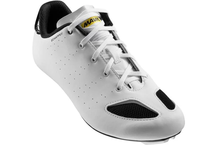 High-traction bike pedals-Mavic Echappée Road Shoe - Womens - White-Black