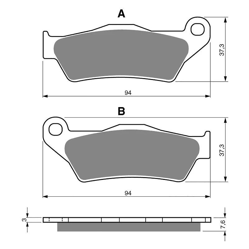 Breathable MTB helmet pads-GOLDfren Brake Pads - K5 Off-Road Racing (PBPR114)