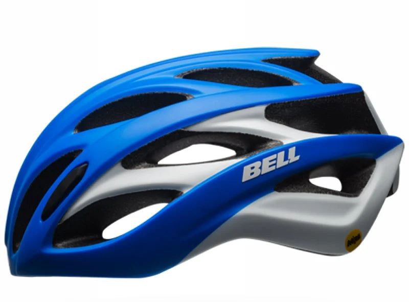 Windproof MTB socks-Bell Overdrive MIPS Road Helmet - Blue-White