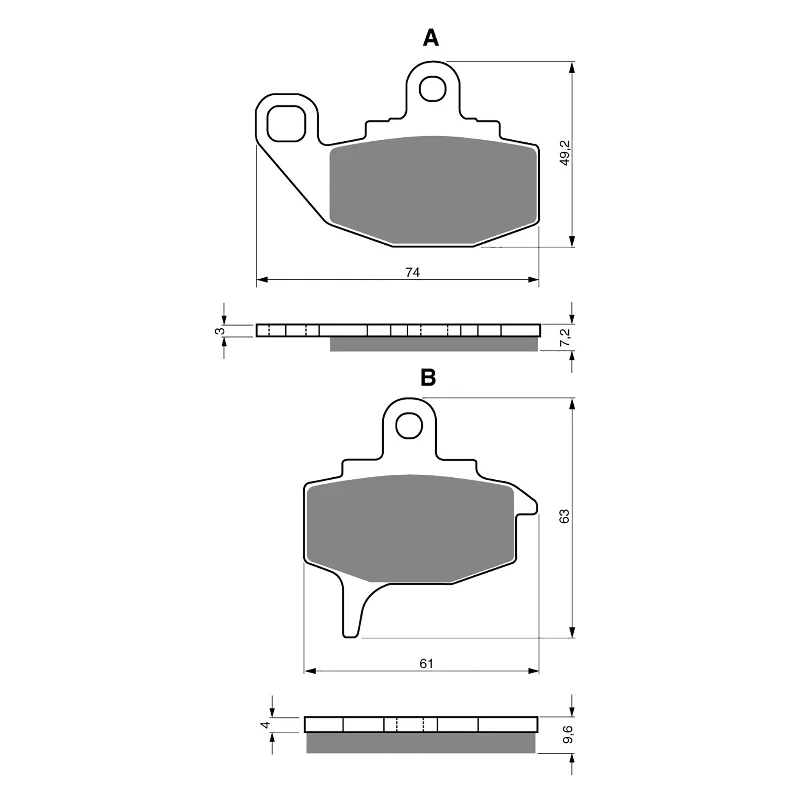 Durable cycling headband-GOLDfren Brake Pads - K5 Off-Road Racing (PBPR44)