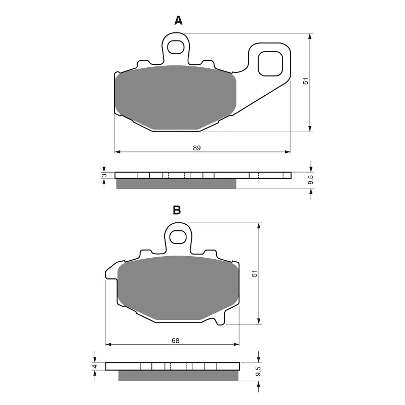 Padded MTB elbow guards-GOLDfren Brake Pads - S3 Sintered Sports (PBPH124)