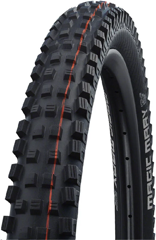 Durable bike chain guard-Schwalbe Magic Mary Tire - 27.5 x 2.6 Tubeless Folding BLK Evolution Line Addix SpeedGrip Snakeskin