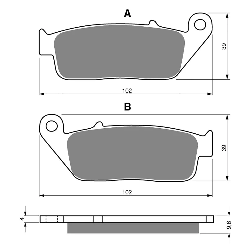 Padded bike shoulder guards-GOLDfren Brake Pads - S3 Sintered Sports (PBPH48)