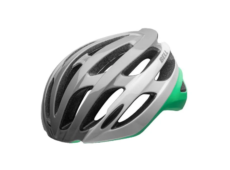 High-visibility bike helmet cover-Bell Falcon MIPS Road Helmet - Matt Gloss Mint-Gray - 2020