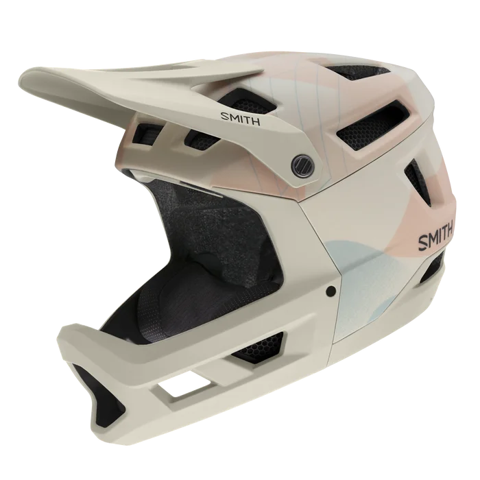 Anti-vibration road bike helmet-Smith Mainline MIPS Full Face Helmet - Matt Bone Gradient