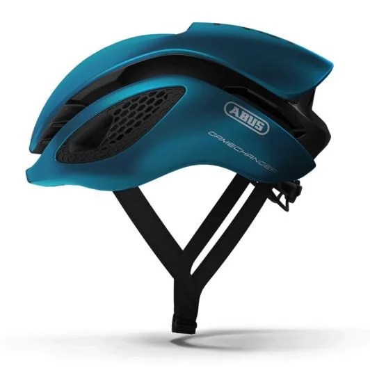 Anti-slip bike arm guards-Abus GameChanger Road Helmet - Steel Blue