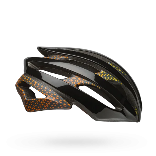 Windproof bike helmet liner-Bell Stratus MIPS Road Helmet - Matt Gloss Black-Yellow-KTM Orange - 2019