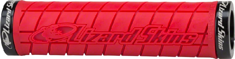 Reflective cycling leg bands-Lizard Skins Logo Lock On Grips