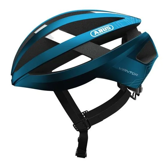 Moisture-wicking bike shirt-Abus Viantor Road Helmet - Steel Blue