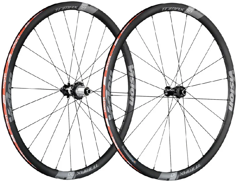 Anti-vibration bike shoes-Vision TriMax 30 Wheelset - 700c 12 x 100/142mm CenterLock HG 11 Black