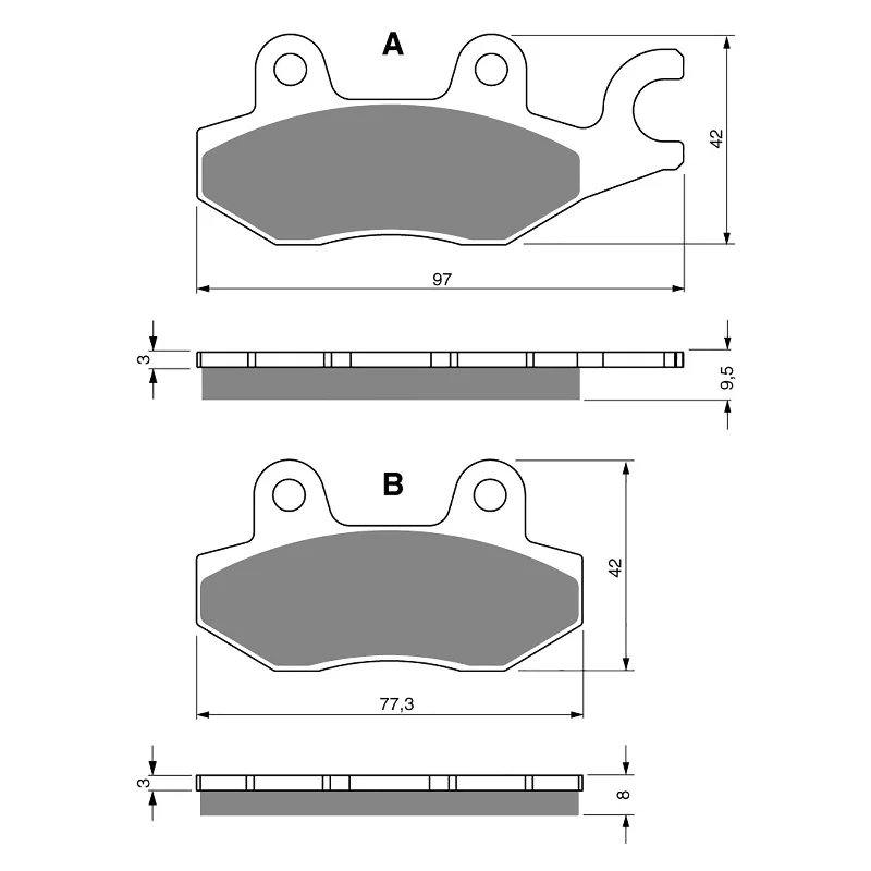 Durable cycling headscarf-GOLDfren Brake Pads - S3 Sintered Sports (PBPH203)