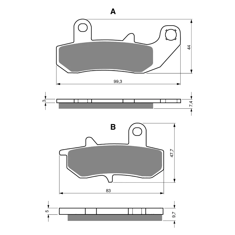 Anti-vibration MTB shorts-GOLDfren Brake Pads - S3 Sintered Sports (PBPH97)