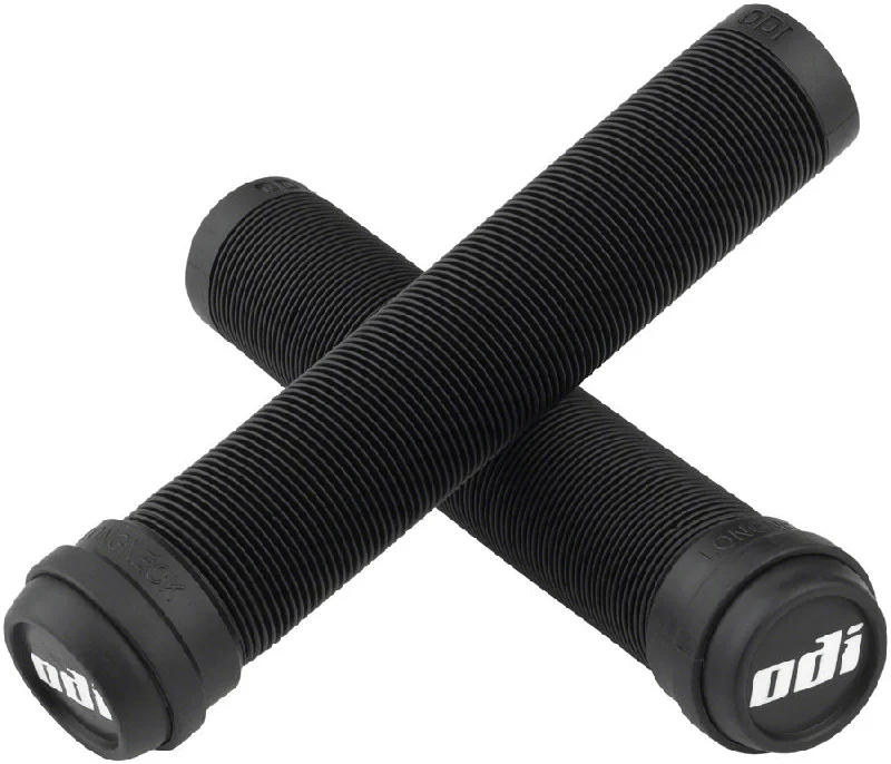 Padded bike shoulder guards-ODI Longneck SLX Grips Flangeless 160mm Blk