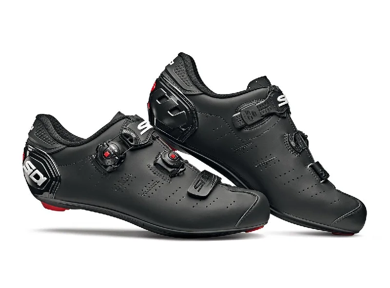 Adjustable cycling shin pads-Sidi Ergo 5 Mega Road Shoe - Matt Black