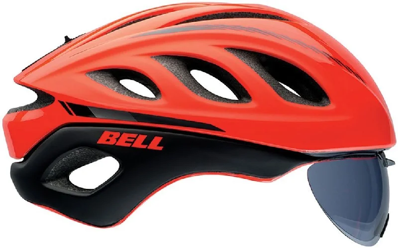 Reflective bike knee pads-Bell Star Pro Aero Road Helmet - With Shield - Infrared Marker