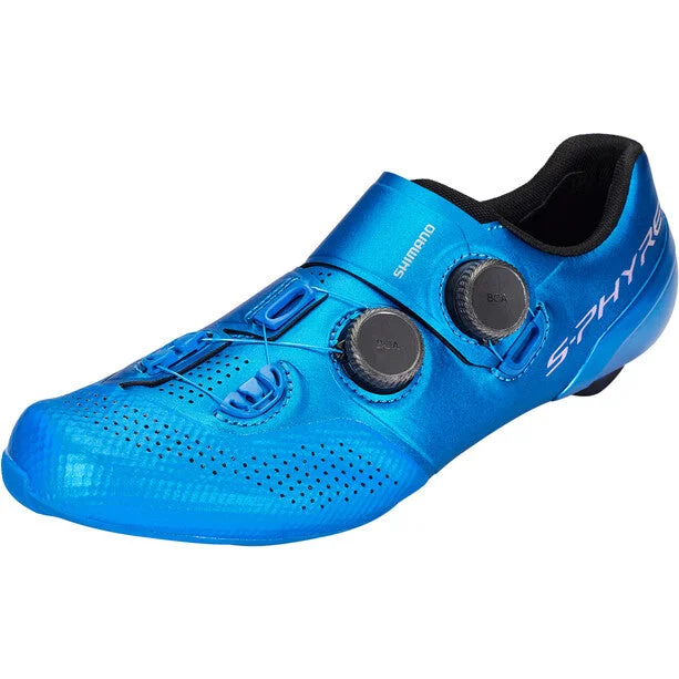 Padded bike ankle straps-Shimano RC902 Sphyre Road Shoe - Blue