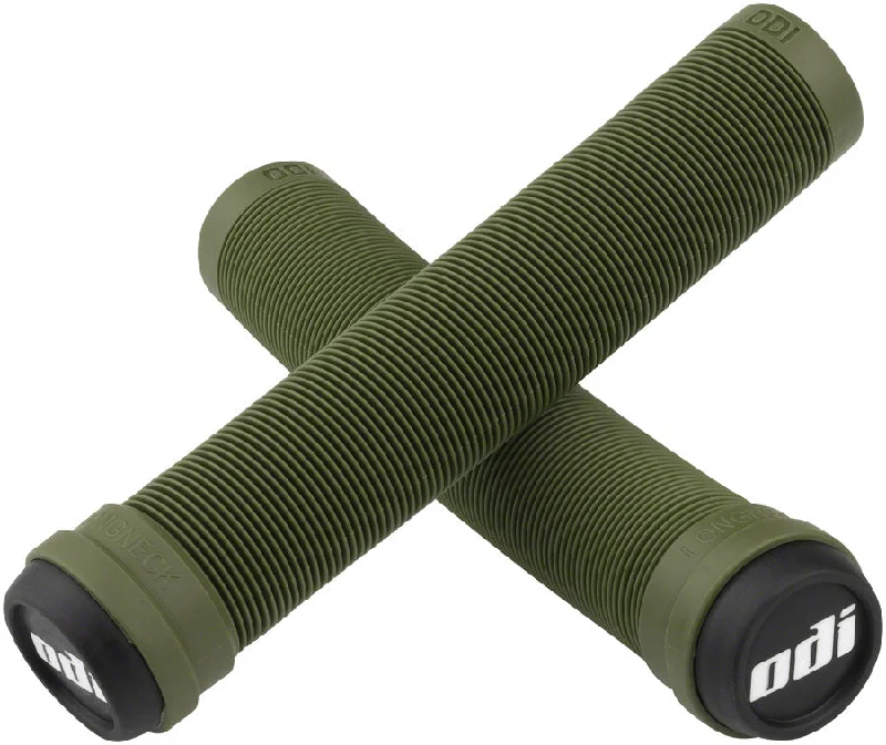 Padded bike elbow guards-ODI SOFT X-LONGNECK GRIPS - ARMY GREEN 160MM