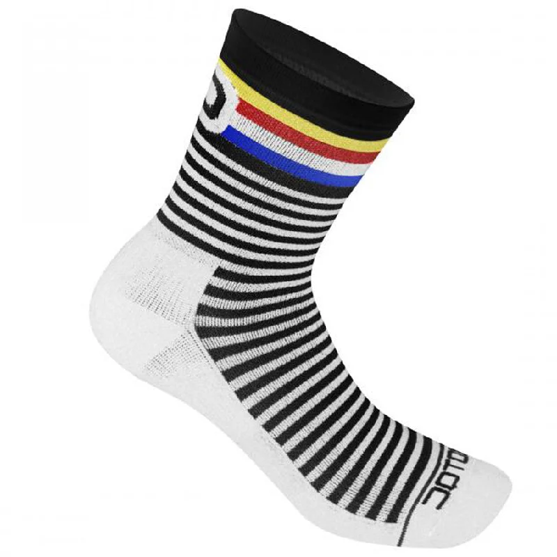 Reflective cycling leg straps-Calze Dotout Stripe - Nero bianco