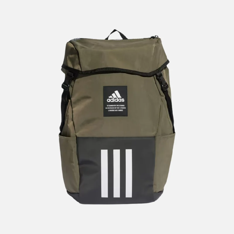 Shock-absorbing bike seat-Adidas 4 Athlts Camper Training Backpack -Olive Strata/Black/White