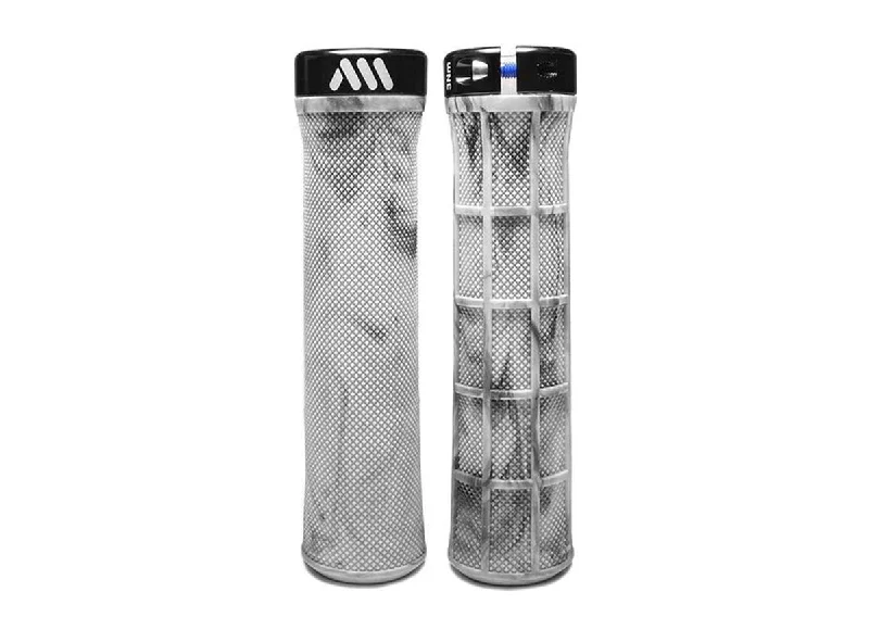 Anti-slip bike handlebar grips-AMS Berm Lock-On Grip - White Camo