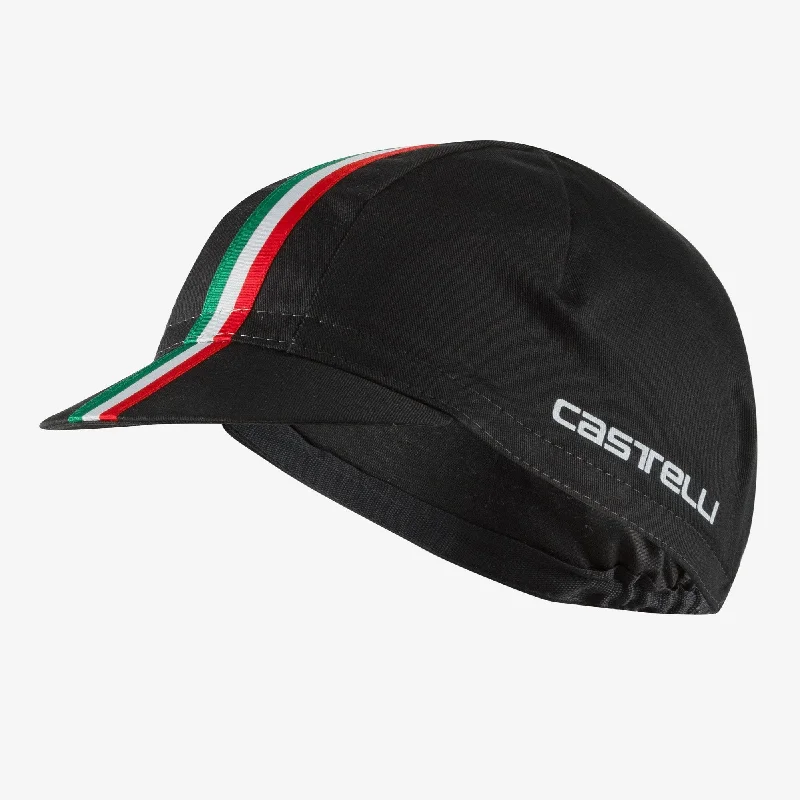 Carbon fiber bike shoes-Cappellino Castelli Italia - Nero