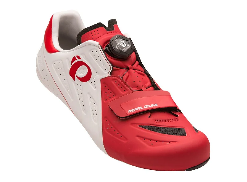 Anti-UV bike face mask-Pearl Izumi Elite v5 Road Shoe - White-True Red