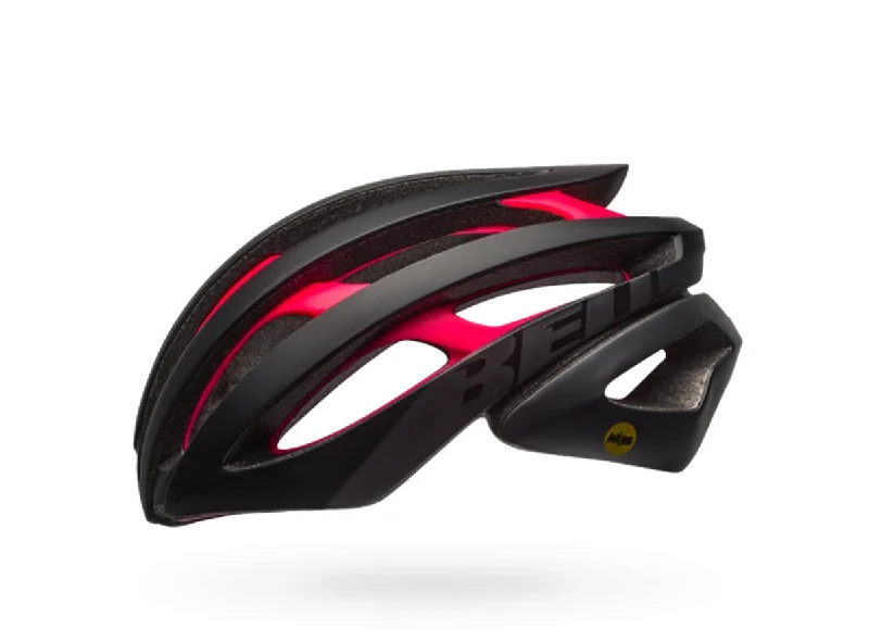 Anti-glare cycling glasses-Bell Z20 MIPS Road Helmet - Matt Black-Pink