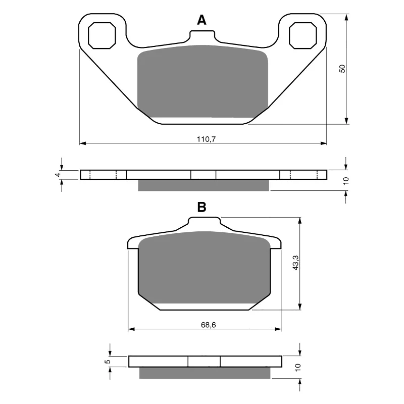 Quick-dry MTB headband-GOLDfren Brake Pads - S3 Sintered Sports (PBPH26)