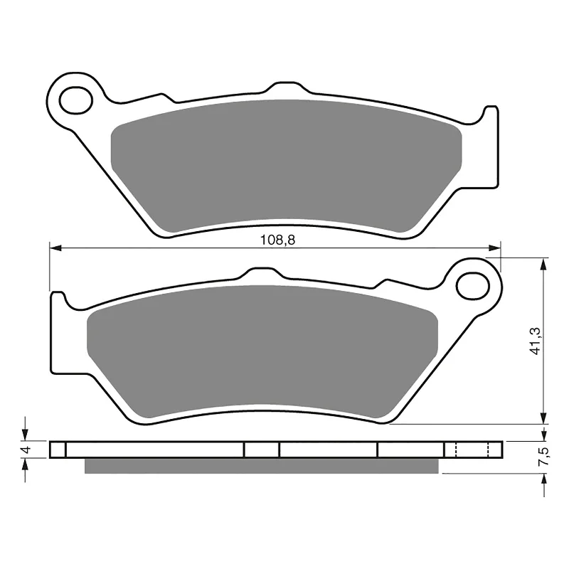 High-traction MTB gloves-GOLDfren Brake Pads - S3 Sintered Sports (PBPH270)