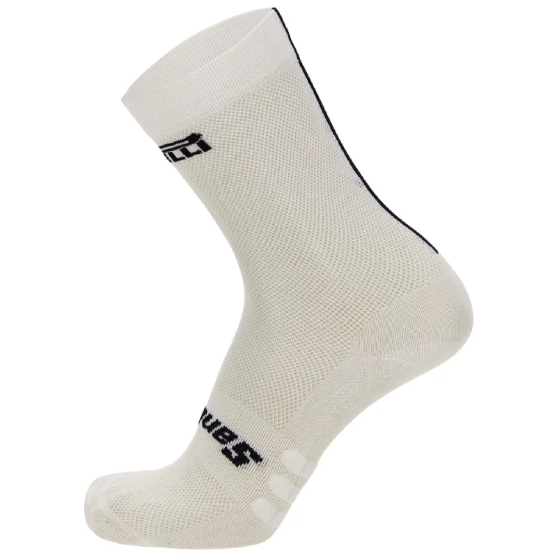 Padded bike arm protectors-Calze Santini X PIRELLI - Bianco