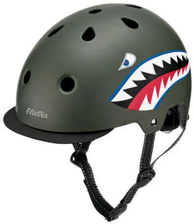 Anti-vibration bike saddle-Electra Graphic Bike Helmet - Tigershark