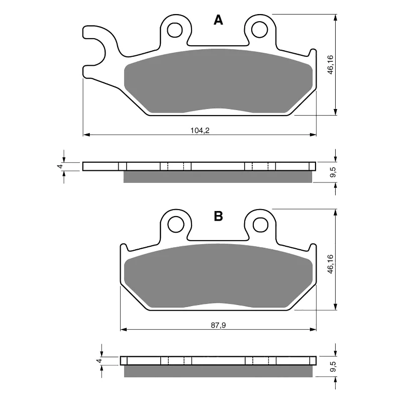 Thermal cycling vest-GOLDfren Brake Pads - S3 Sintered Sports (PBPR58)