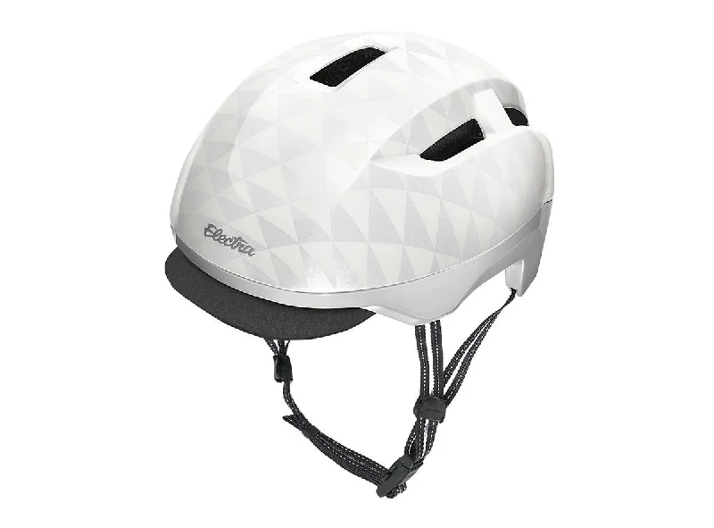 Anti-slip MTB pedals-Electra Go! MIPS Bike Helmet - White Triangles