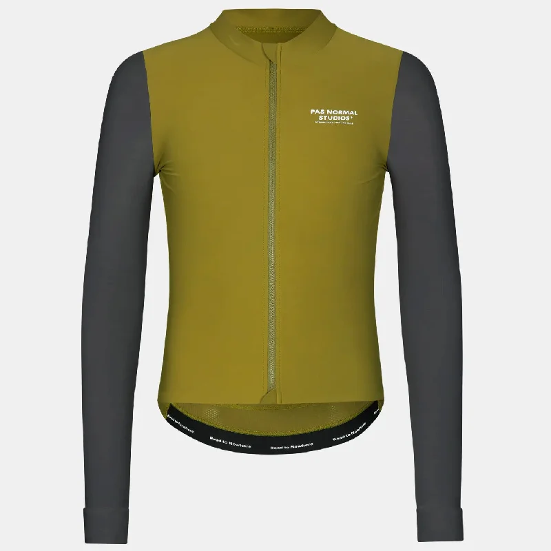 Waterproof MTB rain jacket-Maglia maniche lunghe Pas Normal Studios Mechanism - Verde grigio