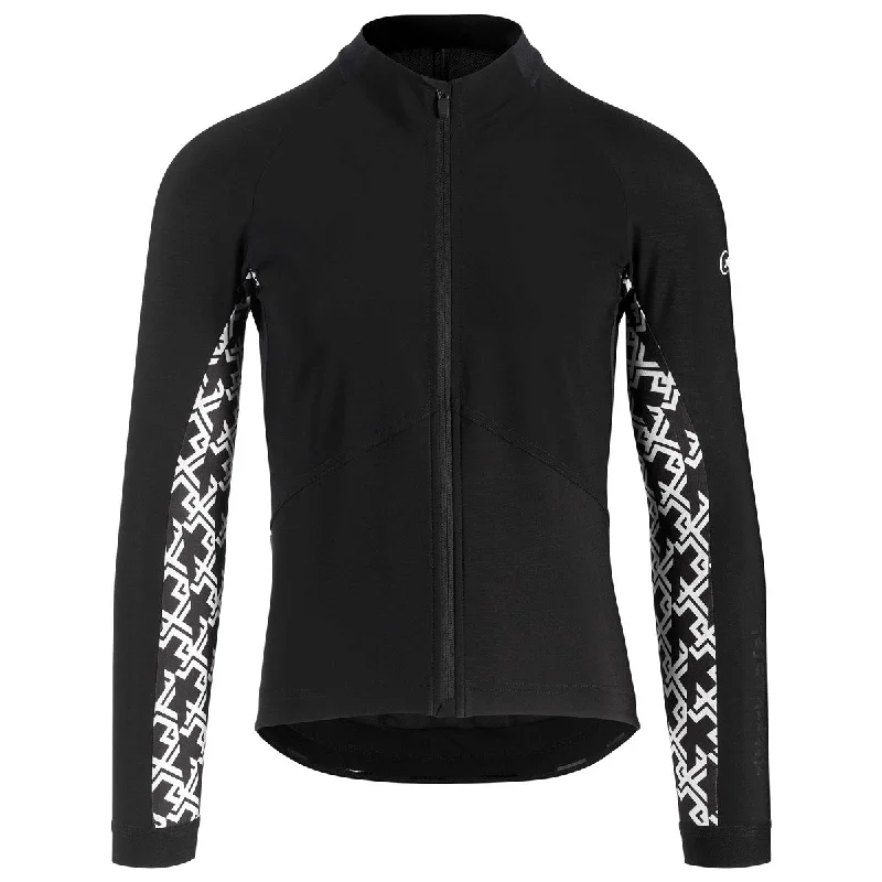 Moisture-wicking bike shirt-Giubbino Assos Mille GT Spring Fall - Nero