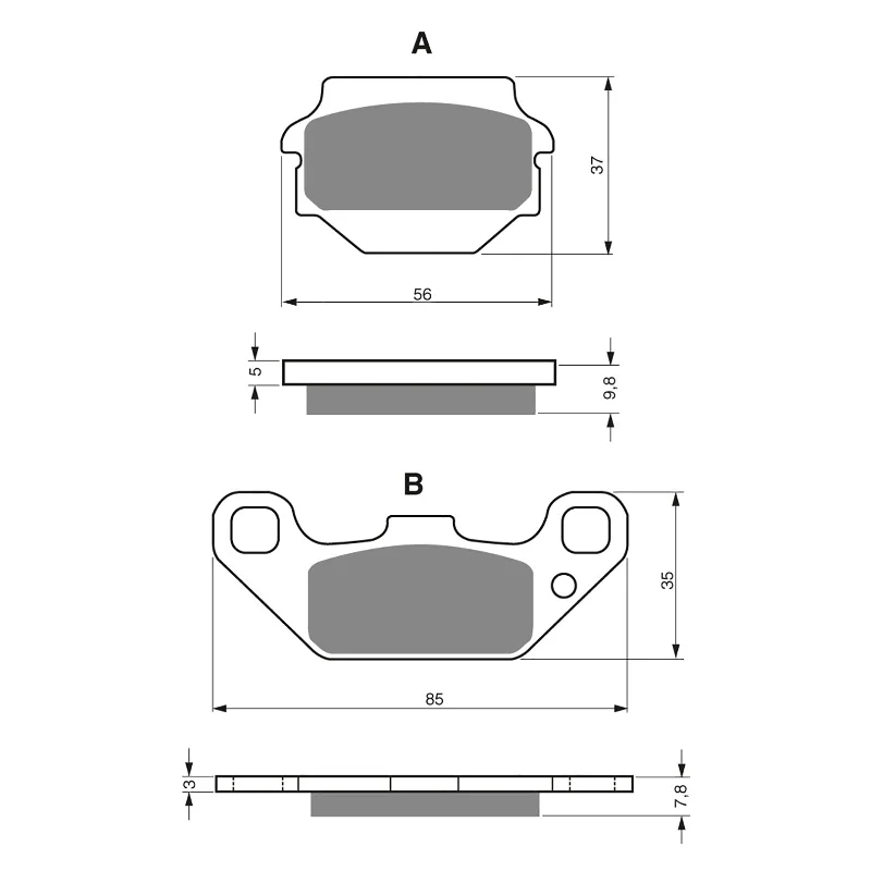 Breathable cycling wrist guards-GOLDfren Brake Pads - K5 Off-Road Racing (PBPR102)