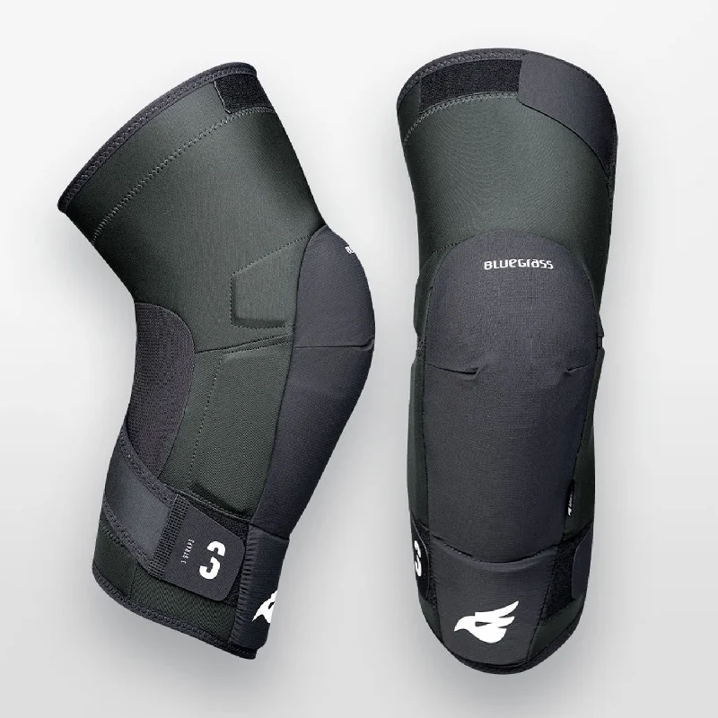 Adjustable cycling shin guards-Protezioni ginocchia Bluegrass 3Straps - Nero