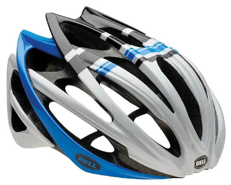 Windproof MTB shorts-Bell Gage Road Helmet - White-Blue Draft