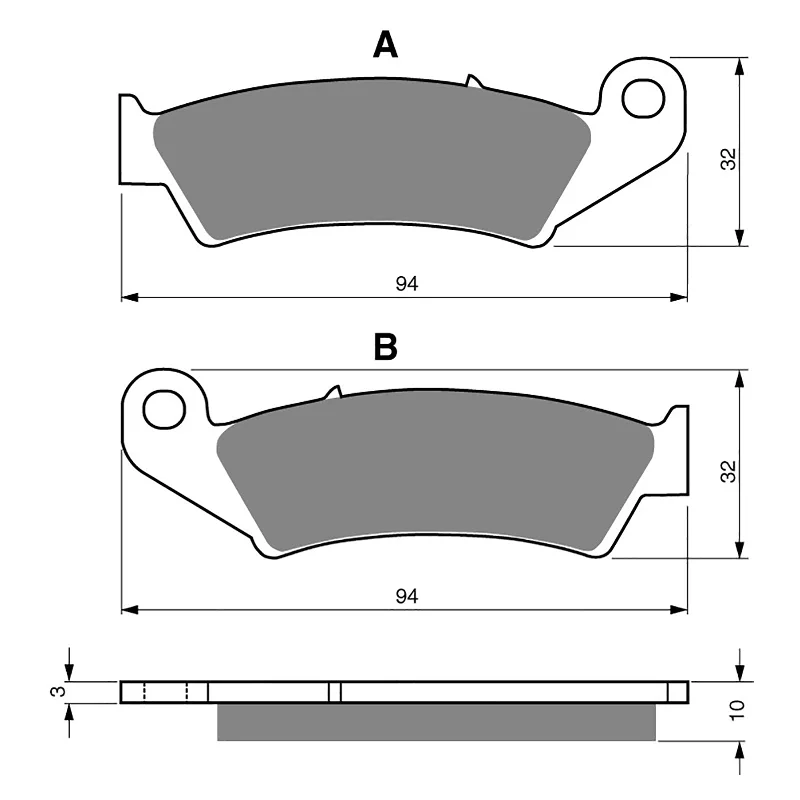 Durable bike shin pads-GOLDfren Brake Pads - S3 Sintered Sports (PBPH49)