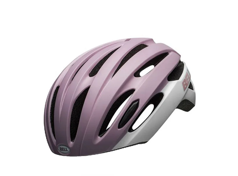 Foldable bike water bottle-Bell Avenue MIPS Road Helmet - Womens - Matt Gloss White-Purple - 2020