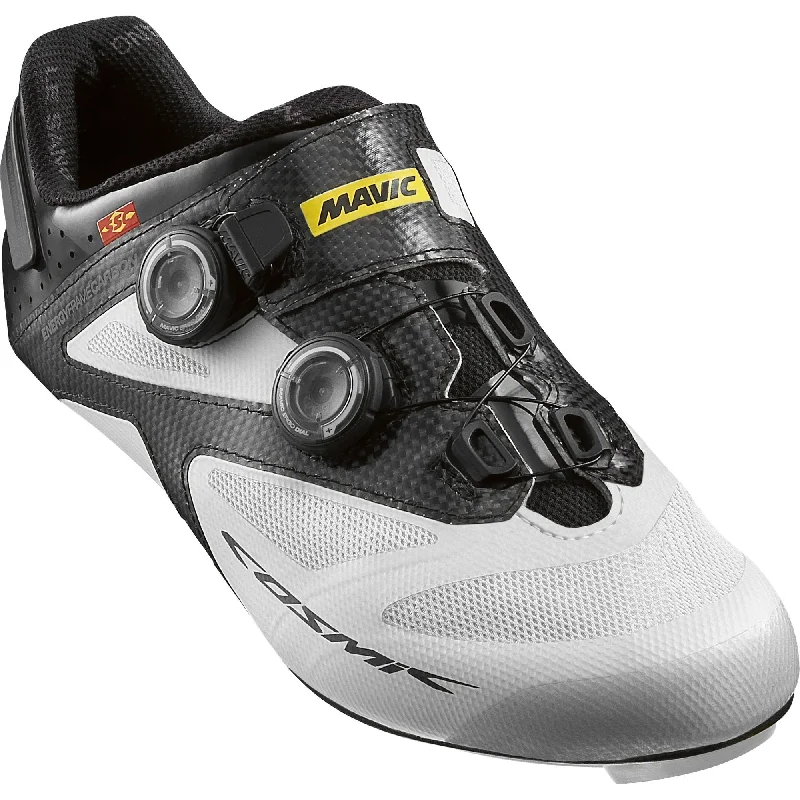 Wind-resistant bike jacket-Mavic Cosmic Ultimate II Road Shoe - White-Black